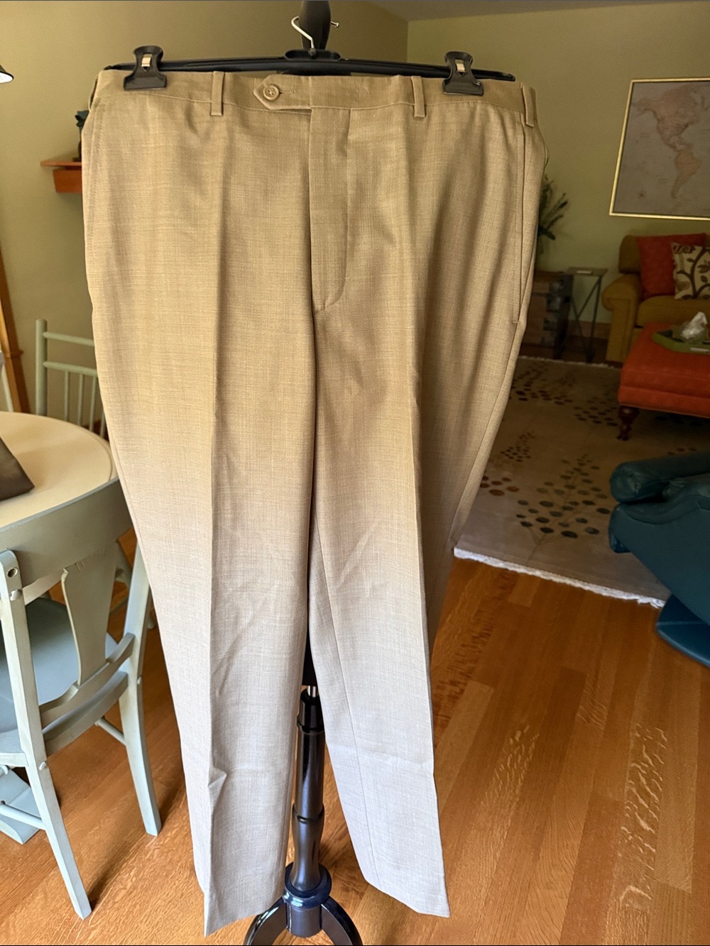 Santorelli Men's Dress Pants in Khaki Beige